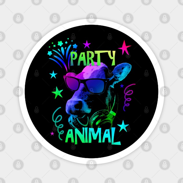 Cow Party Animal Magnet by Nerd_art